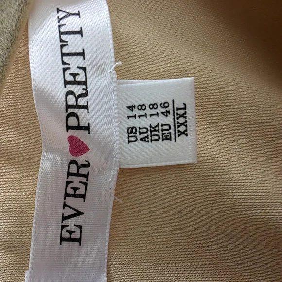 Ever Pretty Tan and Cream Sequin Maxi Gown - Picture 5 of 5